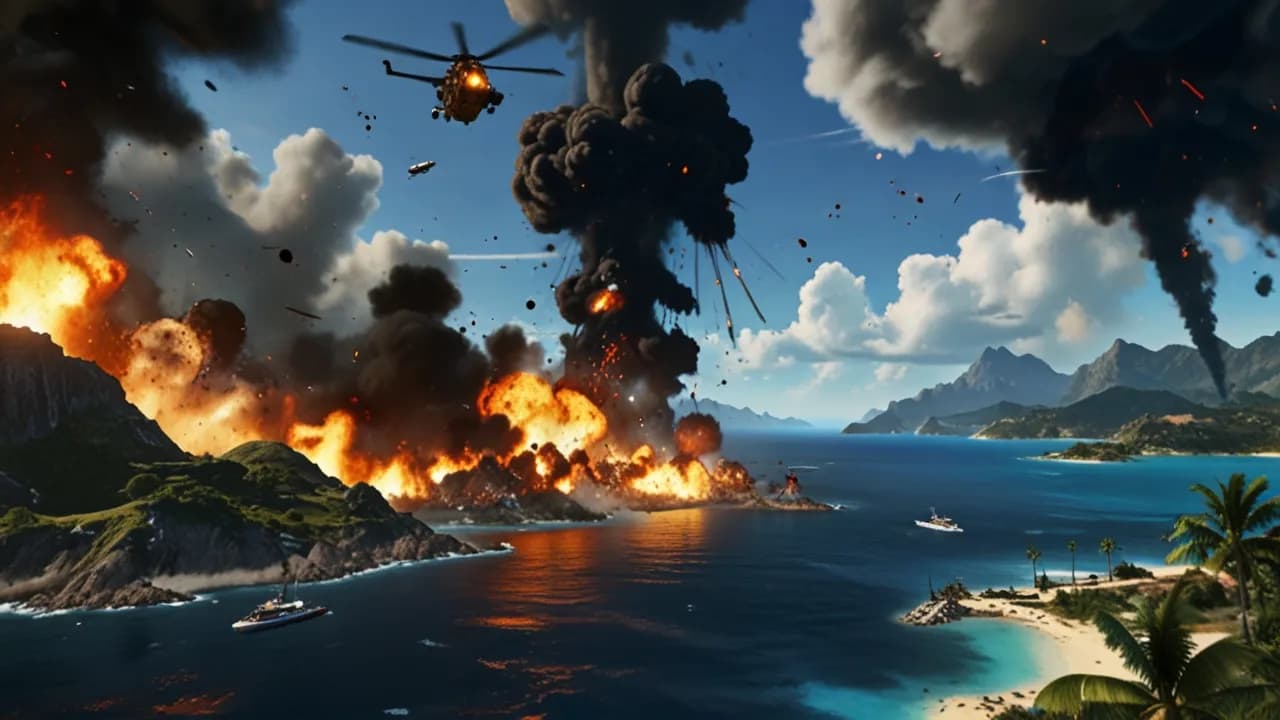 W której części serii Just Cause znajdziesz najwięcej eksplozji?